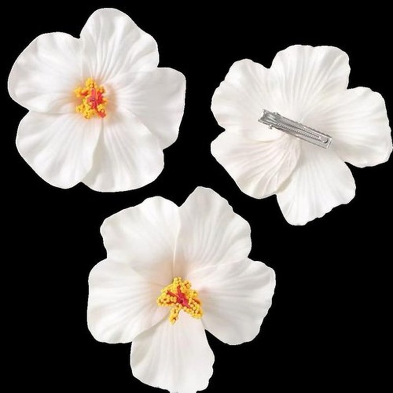 8pcs Hawaiian Flower Hair Clips for Women Fake hair clip for thin thick hair Clips for Wedding Bridal Beach Party (8pcs Vacation style)
