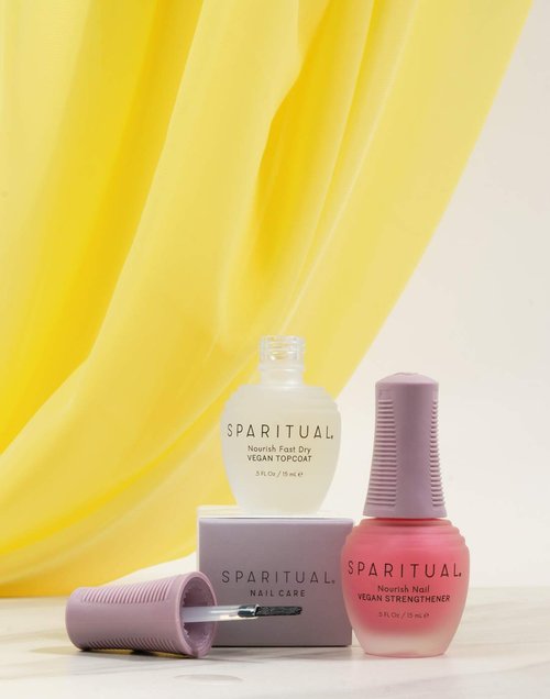 SPARITUAL Nourish Nail Vegan Strengthener | Nail Strengthening Treatment to condition dry and damaged nails | 0.5 fl oz