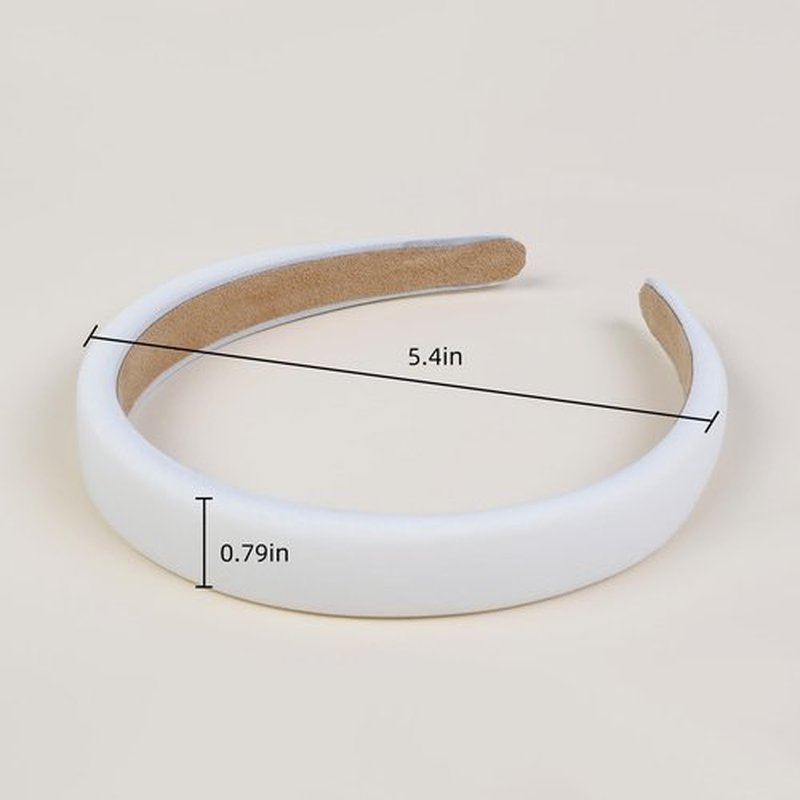 TEBIEKOY 3PCS Headbands for Women & Girls - White Pearl Non-Slip Wide Padded Headbands - Cute & Vintage Women's Hair Accessories
