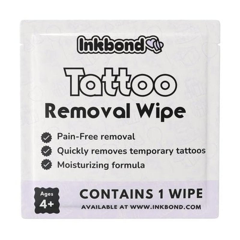 Inkbond Temporary Tattoo Removal Wipes – Fast, Gentle, Skin-Safe – Removes Any Temporary Tattoo in Seconds