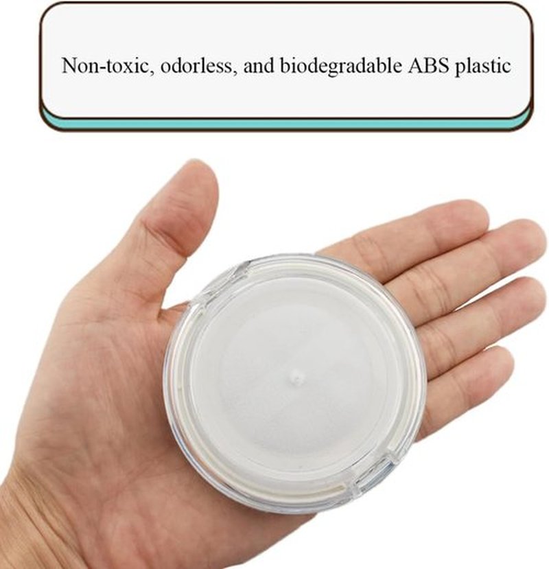 HAHIYO Makeup Cosmetic Jar - Refillable Travel Case with Holographic Lid & Mirror | 2Pcs 5ml/0.2oz