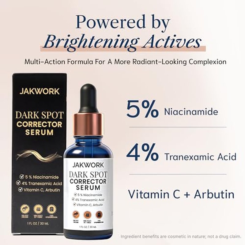 Dark Spot Remover for Face –Tranexamic Acid Serum with Niacinamide & Vitamin C, Dark Spot Corrector, Hyperpigmentation Care 30ml / 1 fl oz