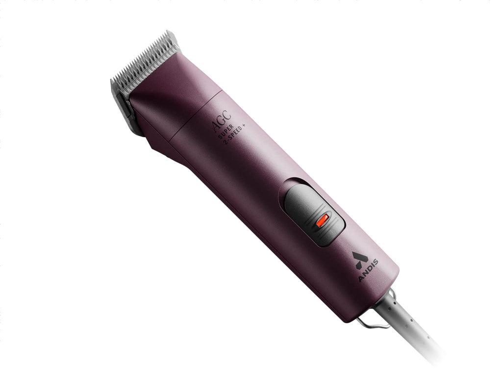 Andis Professional UltraEdge Super 2-Speed Detachable Blade Dog/Pet Clipper, Rotary Motor with Shatter-Proof Housing, Runs Calm & Silent, 14-feet Cord, for All Dog Coats & Breeds, 120 Volts, Burgundy