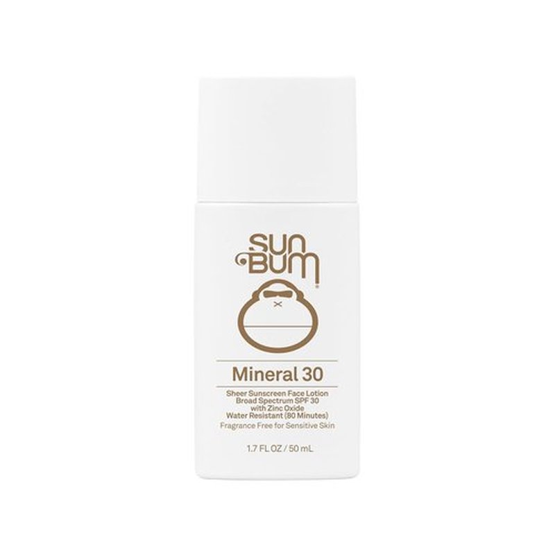 Sun Bum Mineral SPF 30 Face Sunscreen Lotion - Fragrance-Free, Moisturizing Formula - Travel Size 1.7 oz