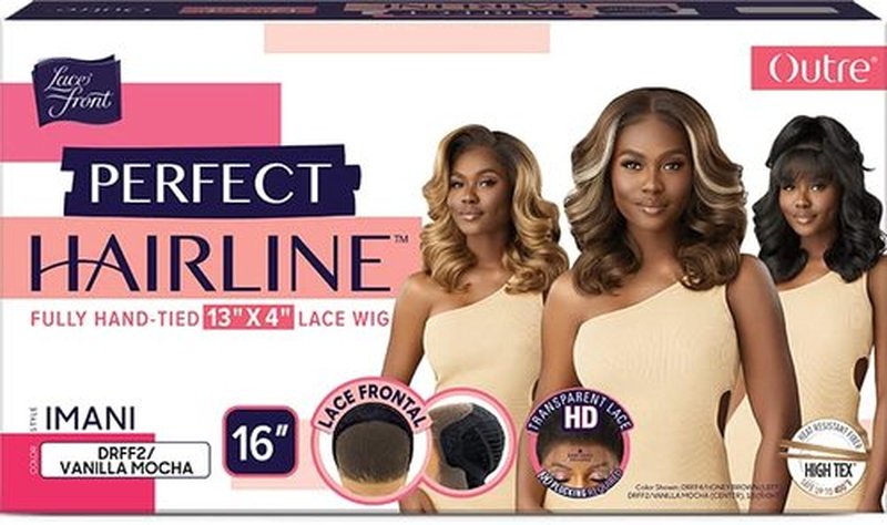 Outre Lace Front Wig - Perfect Hair Line 13X4 - Imani (OFF BLACK 1B)