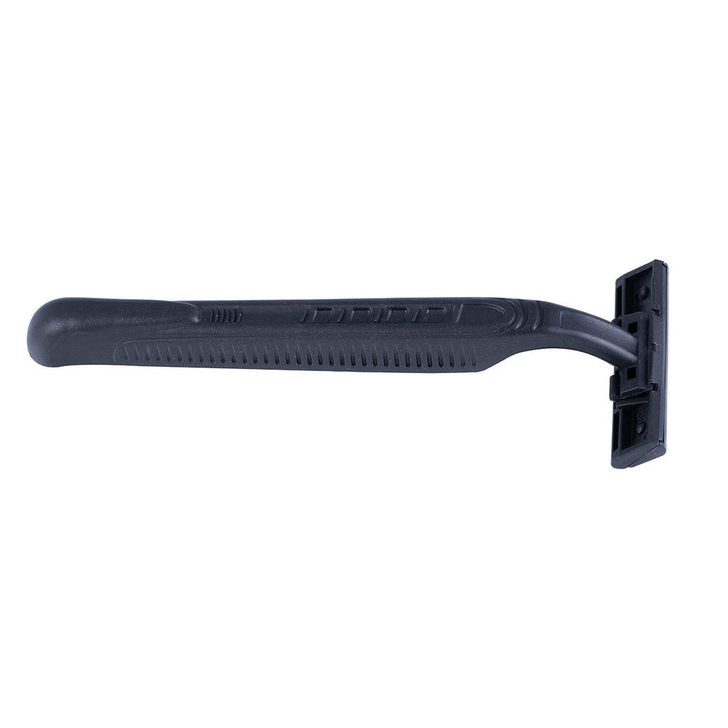 Jet Black Eco-Friendly Disposable Razors, 50 Pieces, Shaving Razors, Premium Quality Dual Blades, Compostable Wheat Straw Handle, Individual Sterilized Packaging