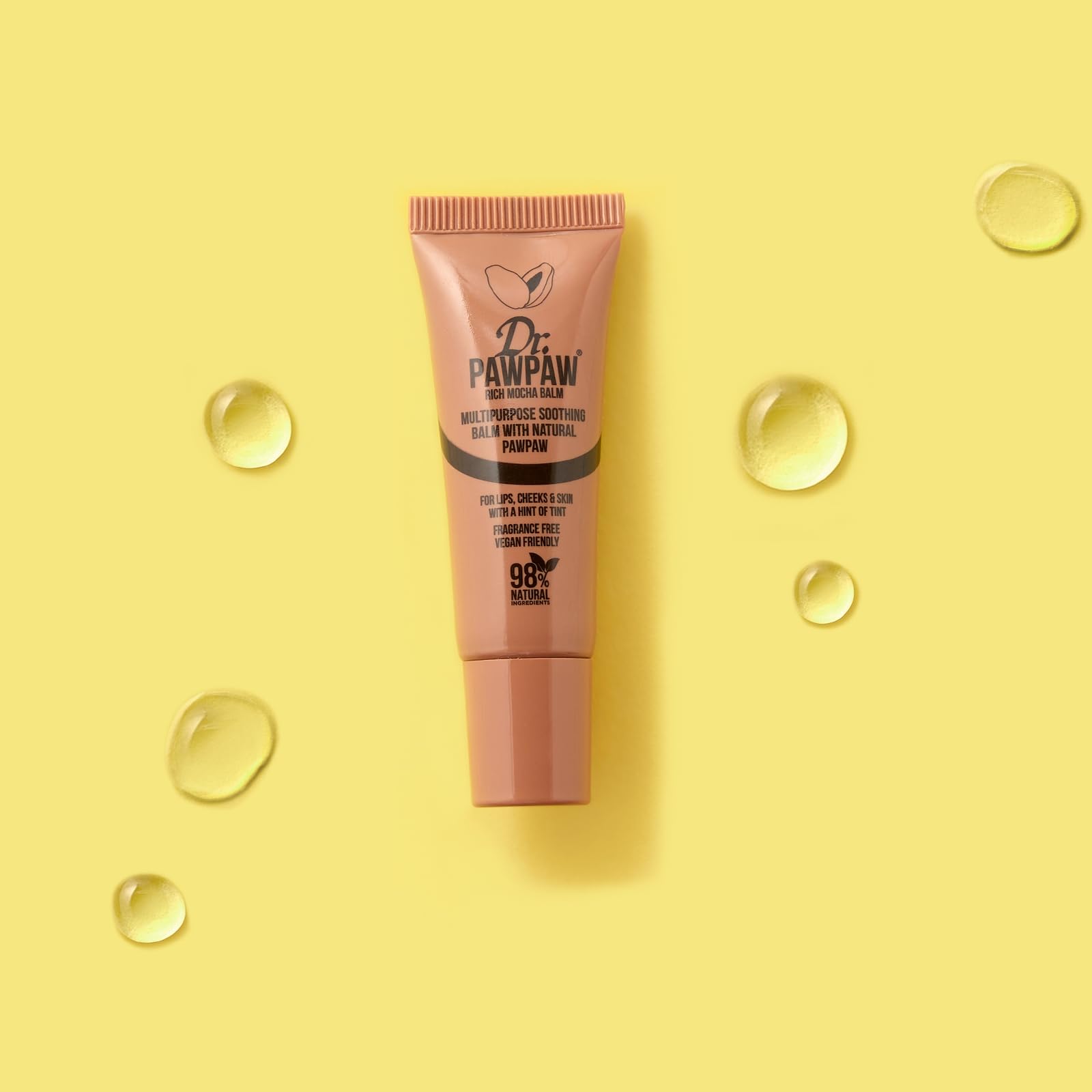 Dr. PawPaw Multipurpose Tinted - Lip Moisturizer with Buildable Color - Natural Tinted Lip Balm - Lip Balm for Sensitive Skin - Rich Mocha - 0.33 oz