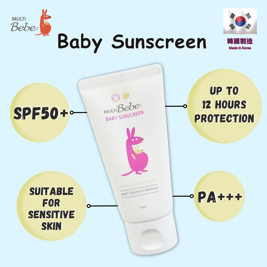 Multi-Bebe Baby Sunscreen cream - Protect the skin from UV rays SPF 50+ PA+++ - 2.4 fl made in korea