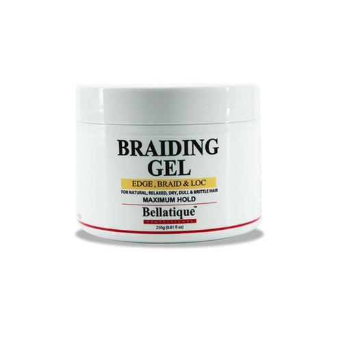 BELLATIQUE Edge, Braid, & Loc Maximum Hold Edge Control & Braiding Gel for Natural, Relaxed, Dry, Dull Hair - No Flaking, No Whitening, Fast Drying, High Shine, Maximum Hold Up to 48 Hrs (8.8 oz)