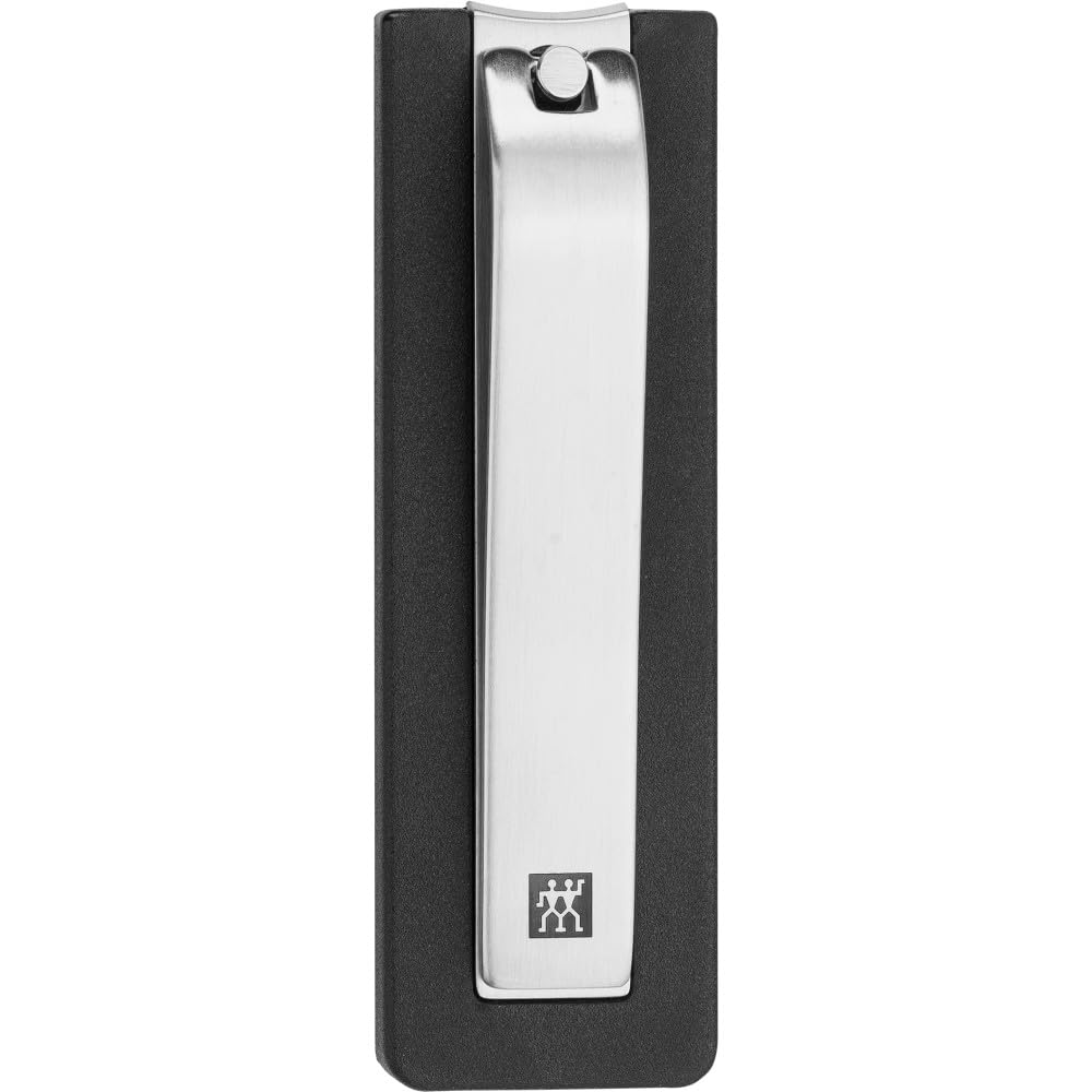 ZWILLING Nail Clipper (with Nail Catch Box, Strong Leverage for Finger- and toenails, Slightly Curved Cutting Edge), Premium, Black, 2.5 inch