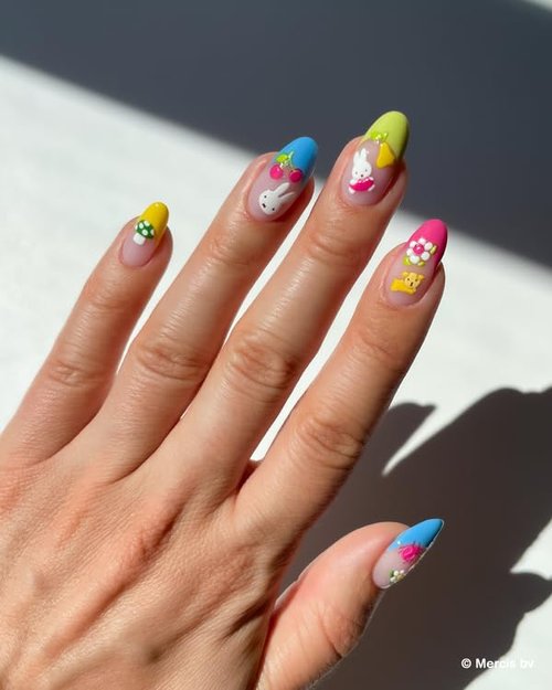 Deco Beauty Miffy in The Meadow -Super Thin & Easy-to-Apply Nail Art with the Cutest Designs-Durable & Long-Lasting Nail Art Sticker & Decals for Women, for DIY At-Home Manicures & Salon-Quality Nails