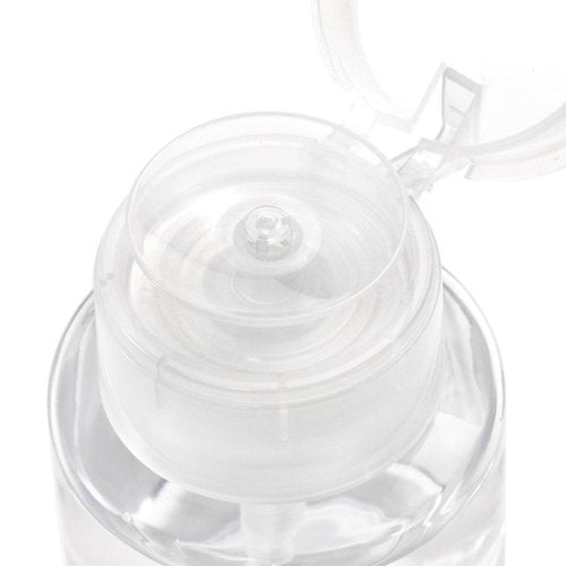 Hedume 16 Pack Nail Polish Remover Pump Empty Dispenser Bottle, Push Down Pump Dispenser, Empty Makeup Container for Alcohol, Acetone, Nail Polish and Makeup Remover, 5 oz