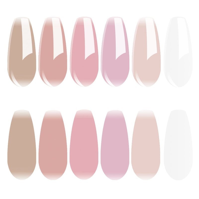 Vishine Neutral Jelly Nail Polish - Nude Pink, Milky White, Sheer Crystal, Transparent Gel Varnish - Manicure Collection Nail Art Gel 6Pcs 8ml