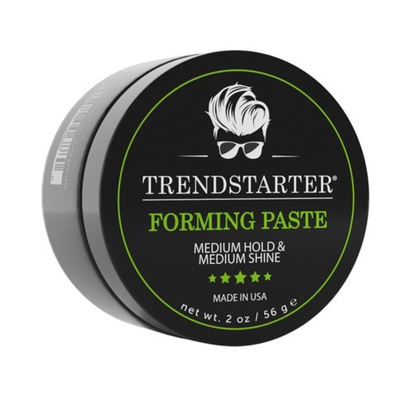 TRENDSTARTER Forming Paste - Lightweight Water-Based Hair Pomade Cream | Medium Hold & Shine, 2oz