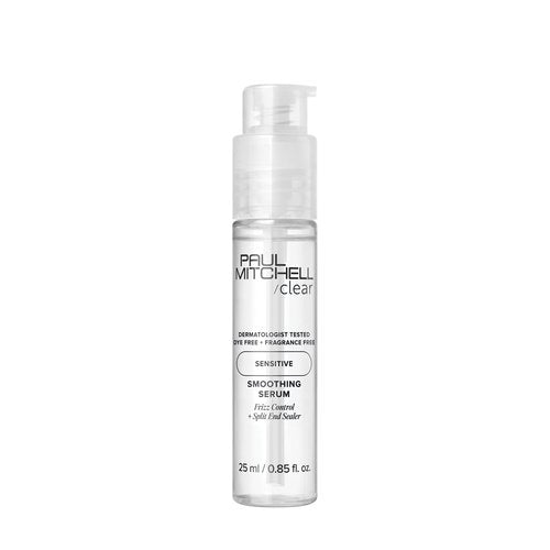 Paul Mitchell Clear Smoothing Serum, Blowout Primer, Fragrance Free, For Sensitive Scalp + Skin, 0.85 fl oz