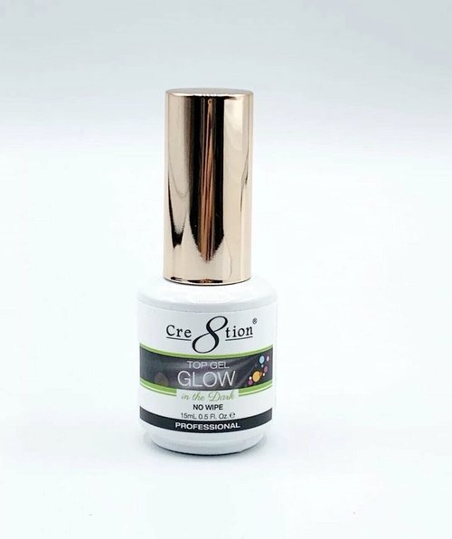 Cre8tion Glow in The Dark Soak Off Top Coat Gel Polish led uv lamp needed Curing Nail Art Nail Polish