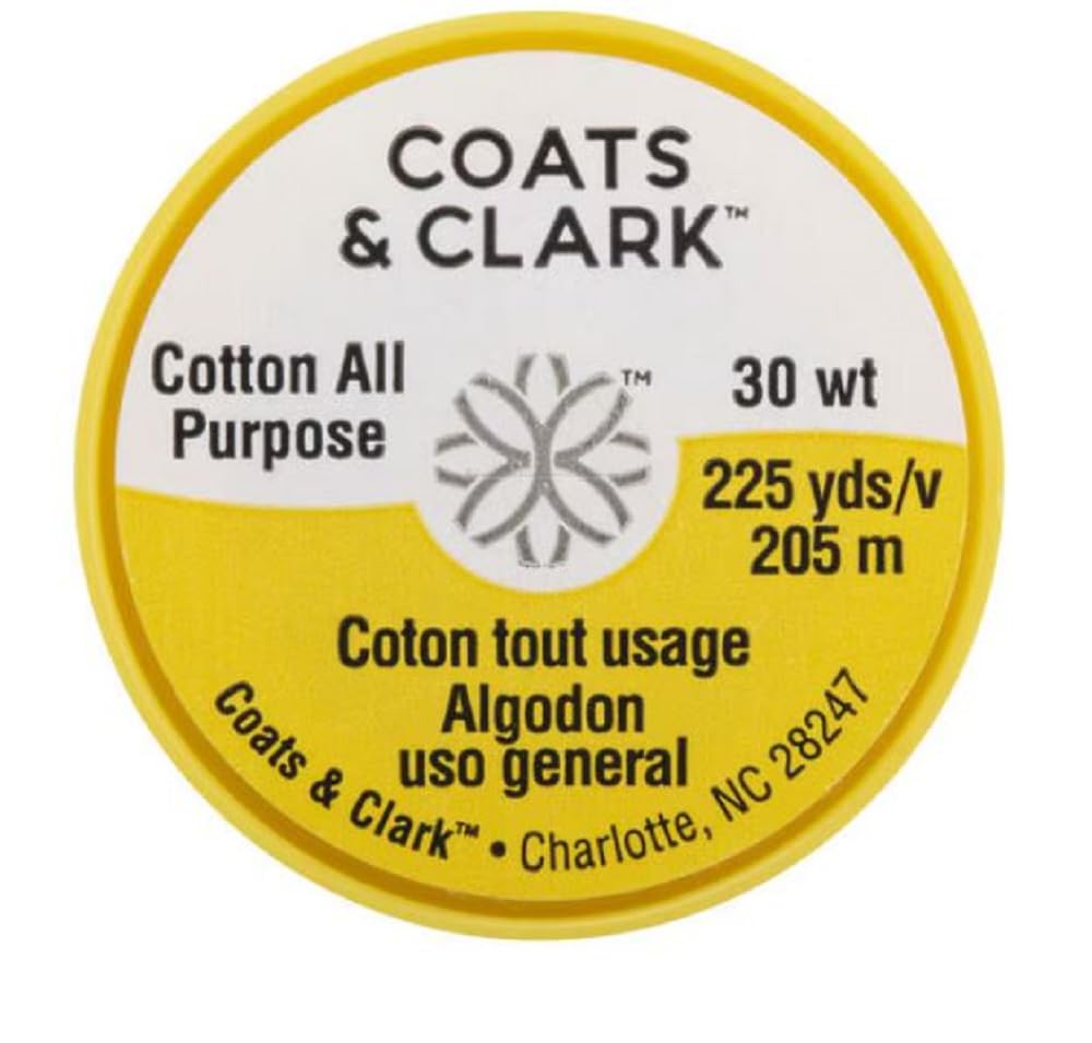 Coats & Clark Cotton All Purpose Sewing Thread 100% Mercerized Cotton 225 Yards Each Spool S970 2 Pack Bundle with 3 Bella's Crafts Needle Threaders (Natural)