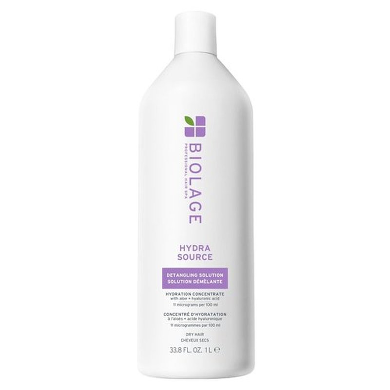 BIOLAGE Hydra Source Detangling Solution - Moisturizes Dry Hair, Reduces Frizz & Flyaways, Paraben-Free