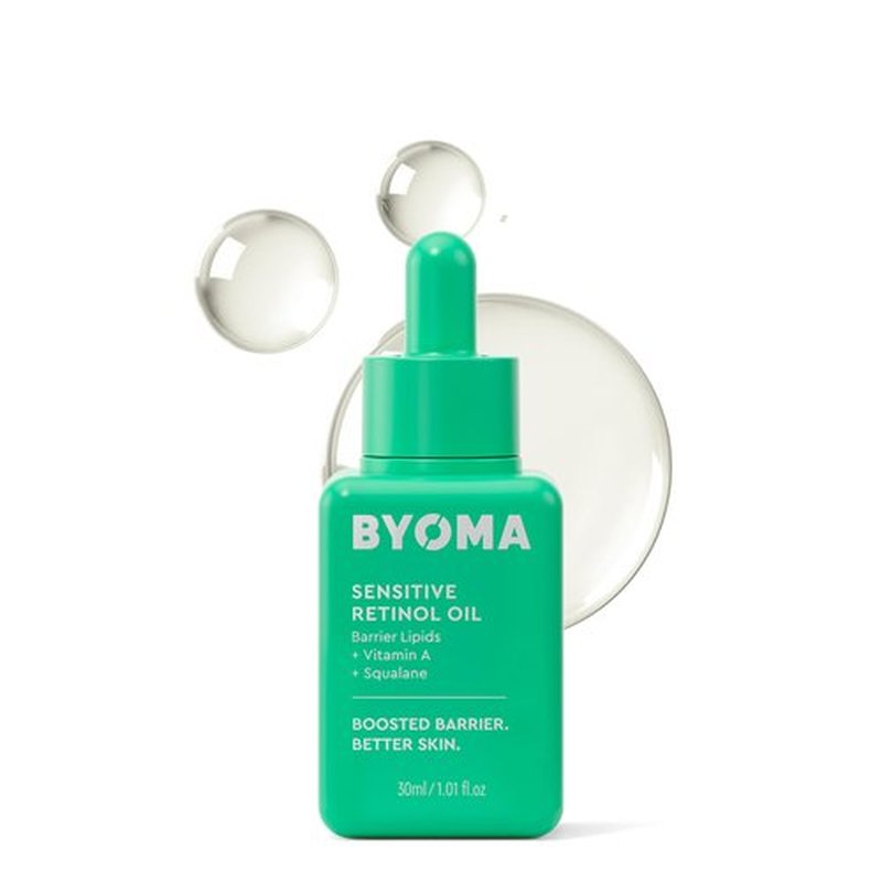 BYOMA Sensitive Retinol Oil - Face Treatment with Squalane & Vitamin A - Ideal for Sensitive Skin - Barrier Repair - 1.01 Fl. Oz