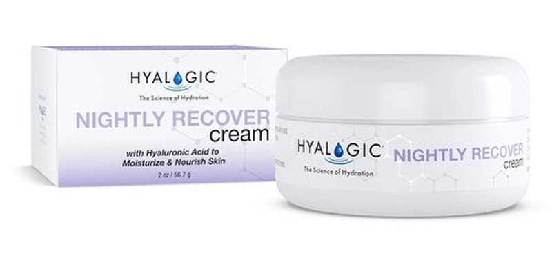 Hyalogic Nightly Recover Facial Night Cream - Hydrating Moisturizer with Hyaluronic Acid | 2 oz