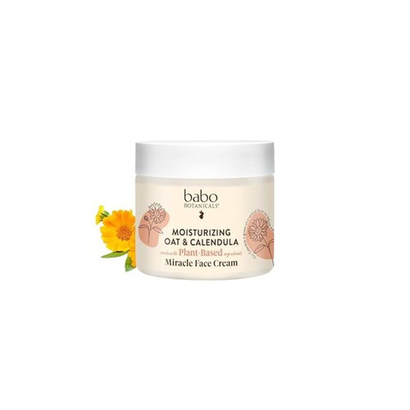 Babo Botanicals Miracle Moisturizing Cream - Oatmilk & Calendula | 2 Oz Hydrating Formula