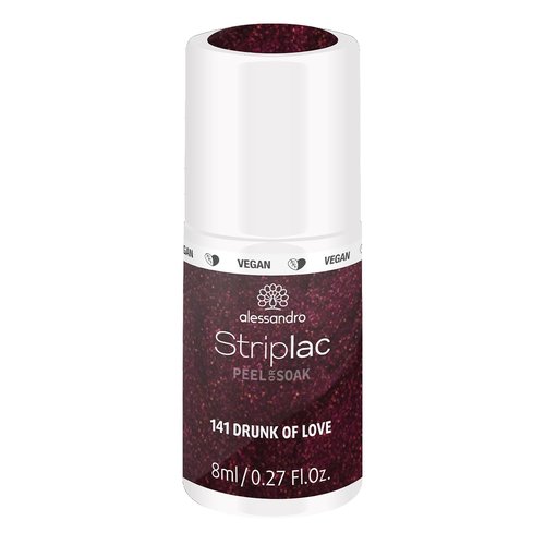 alessandro Striplac Peel or Soak Nail Polish -141 Drunk of Love for Women - 0.27 oz