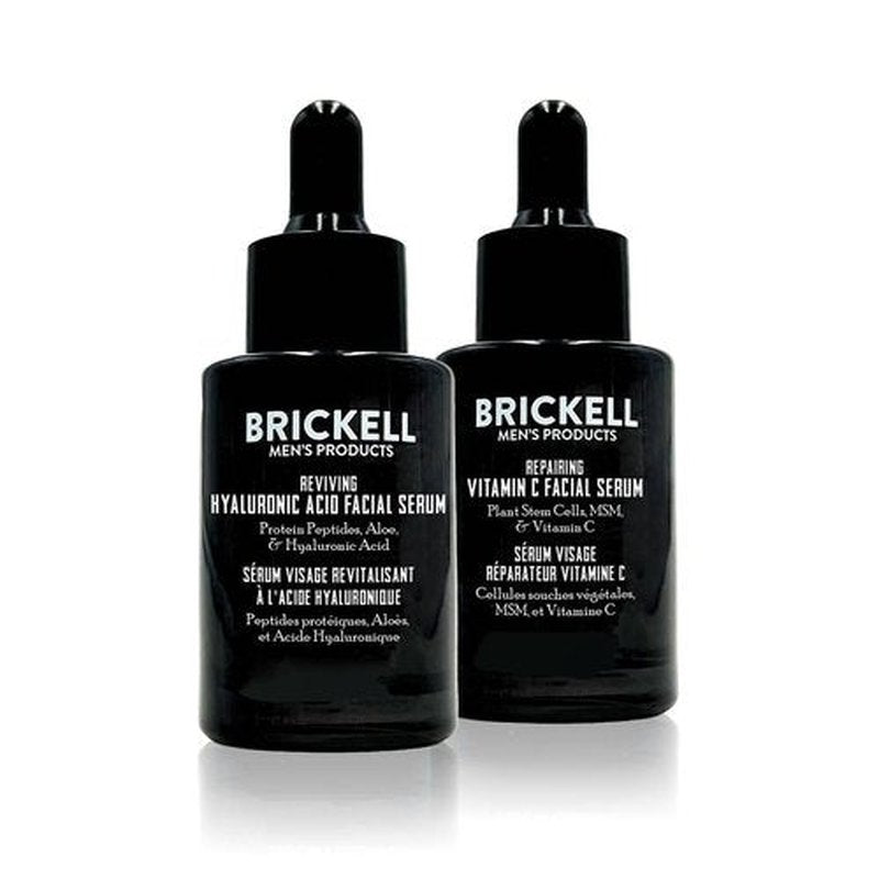 Brickell Men's Anti-Aging Serum Routine - All-Natural, Unscented Day & Night Formula
