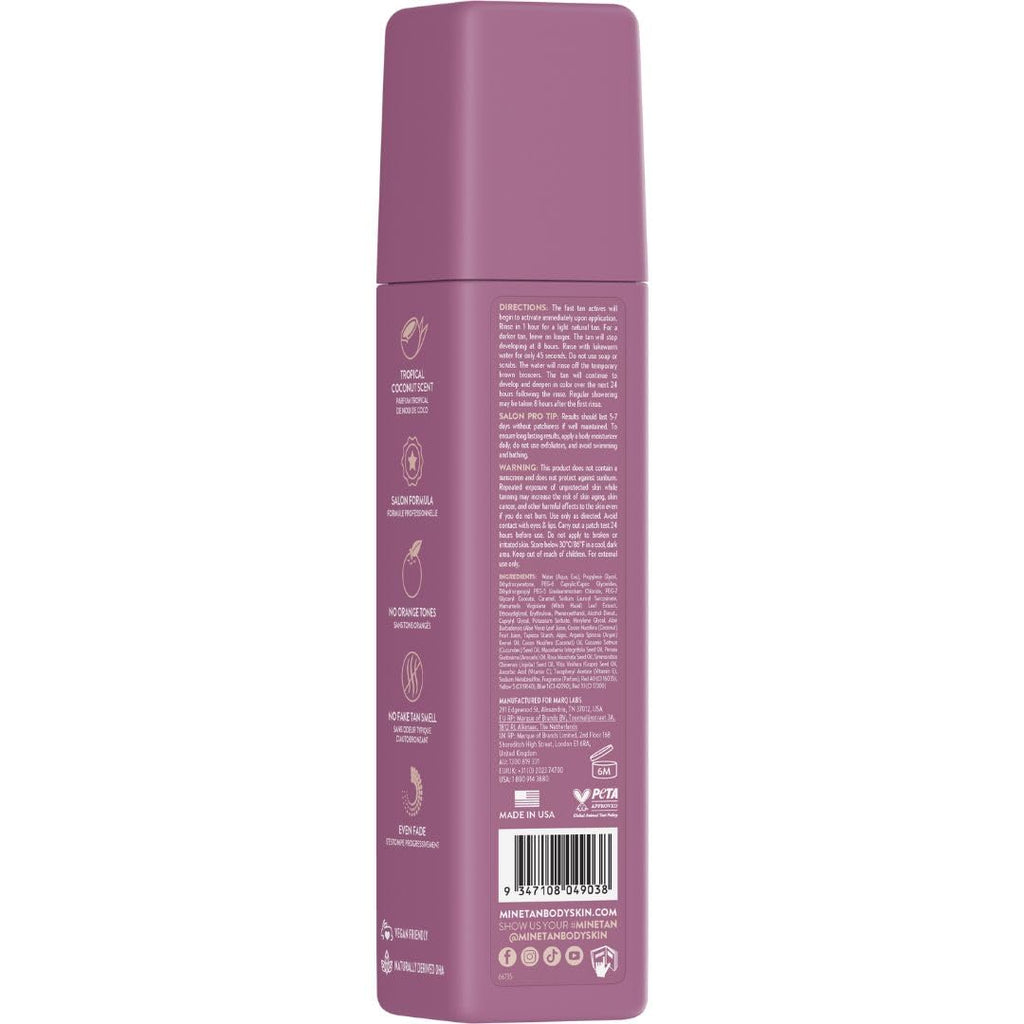 MineTan Double Dark Self Tanning Foam | Bronze Collection - Fake Tanner Mousse for a Deep Bronzing Glow, 1 Hour Express, Face & Body, Ultra Hydrating Formula, Coconut Scented, Vegan 6.7 Fl Oz