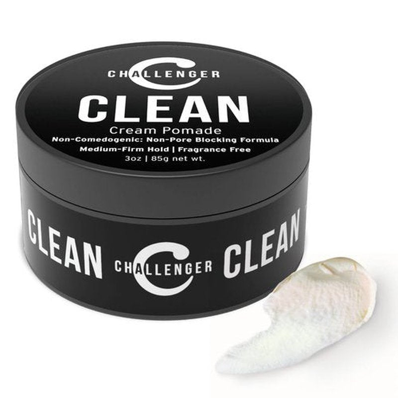 Challenger Fragrance-Free Cream Pomade - Non-Comedogenic Hair Gel with Medium Firm Hold | 3oz