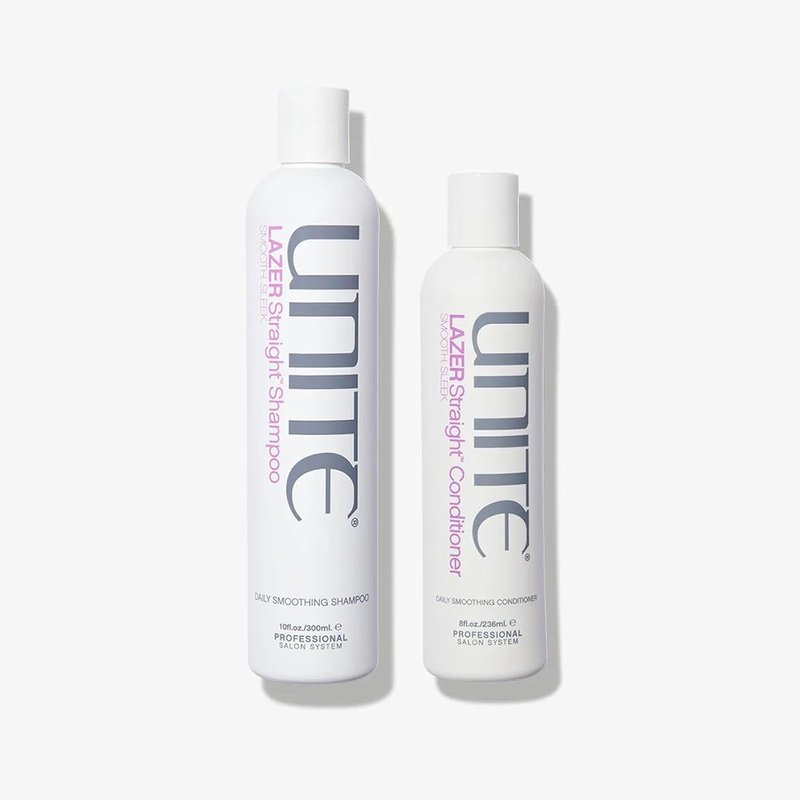 UNITE Hair - LAZER Straight Shampoo & Conditioner Set - Smooths, Softens & Controls Frizz - 10 Fl Oz & 8 Fl Oz