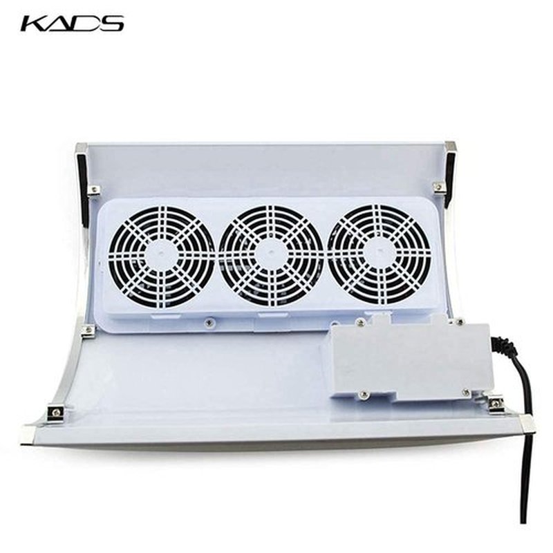 KADS Nail Art Dust Suction Collector 3 Fans Powerful Strong Power Nail Dryer Tool with 2 Dust Collecting Bags (110V US Plug)