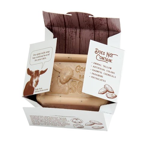 San Francisco Soap Company Clean & Caprine Goat Milk Soap Bar | Almond | Dye-Free Soap Bar | Enriched with Nourishing Goat Milk | Unisex Fragrance | 5 oz