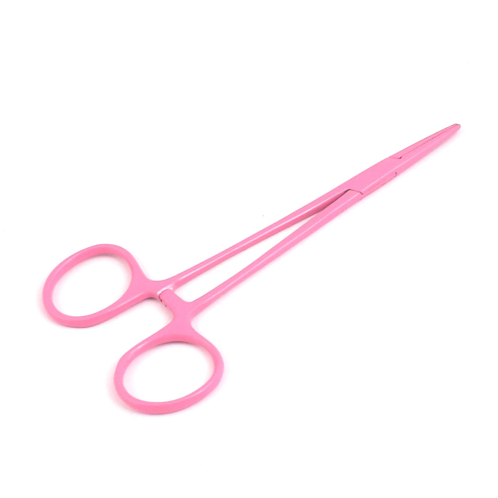 AAProTools Lot of 2 Straight & Curved Mosquito Hemostat Forceps Locking Clamps 5" Pink Color Stainless Steel