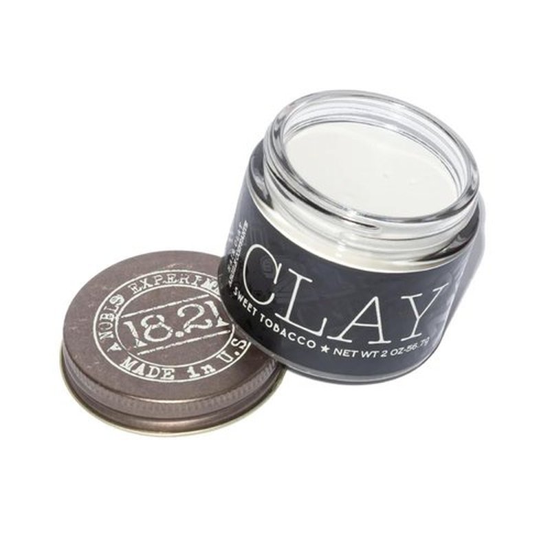 18.21 Man Made Hair Styling Clay - Original Sweet Tobacco Scent | 2oz Matte Finish