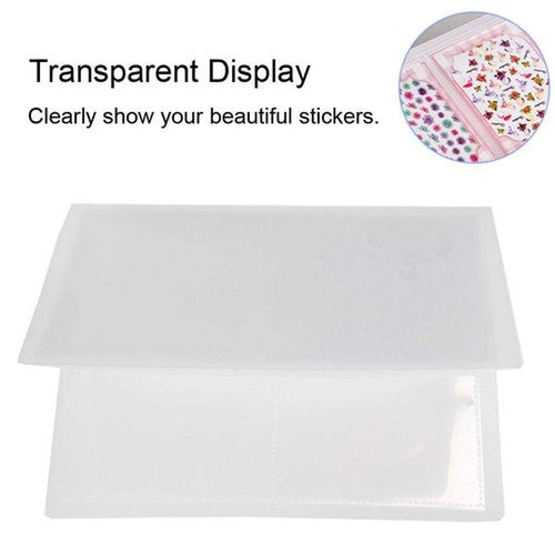 20Pages/80Slots Nail Stamping Plate Holder Case Nail Sticker Decal Collecting Albums Storage Holder Nail Art Display Showing Book Cont Stamp Bag Organizer