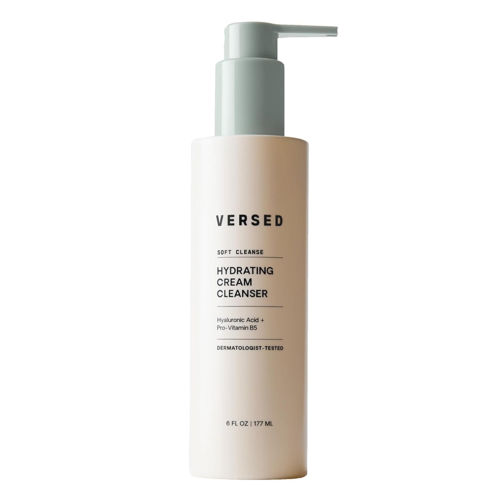 Versed Gentle Hydrating Facial Cleanser - Fragrance-Free Cream Cleanser with Hyaluronic Acid & Aloe - 6 fl oz