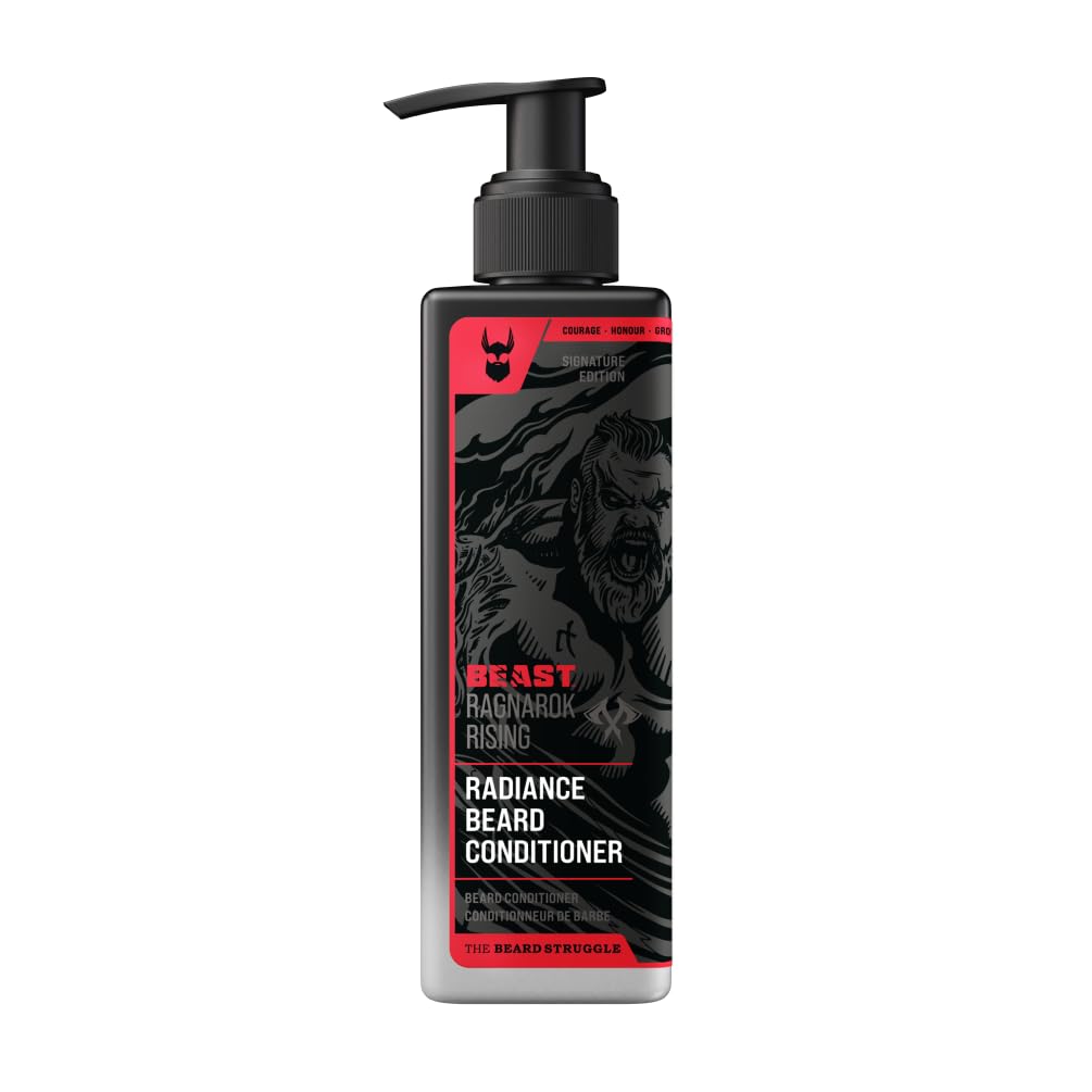 The Beard Struggle Eddie Hall Beast Line Radiance Beard Conditioner for Men - Ragnarok Rising Signature Scent - Deep Conditioning for Soft, Strong Beards - 8 fl oz