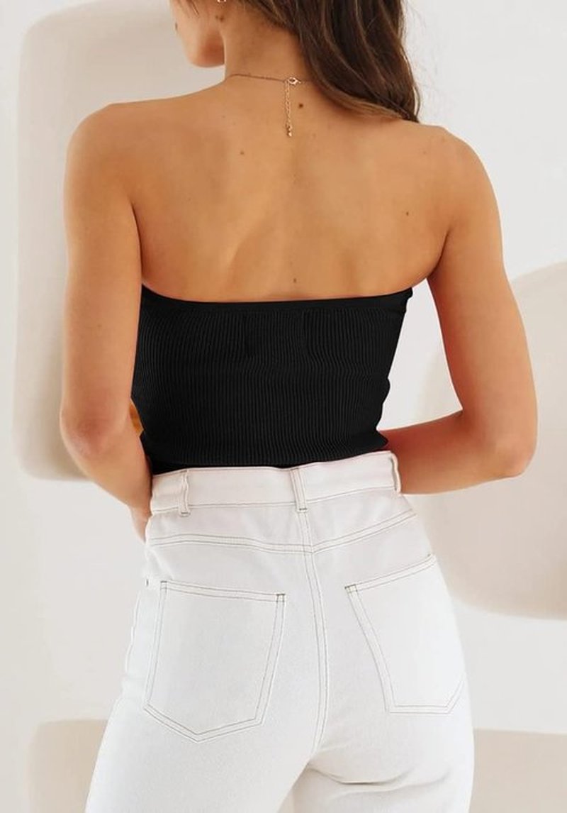 EFAN Women's Tube Tops - Cute Strapless Crop Top for Summer Beach Vacation | Y2K Fashion, Various Colors
