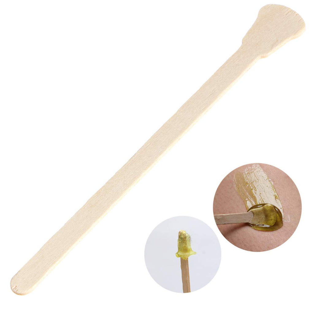 Uonlytech 500 Pcs Disposable Wooden Waxing Spatulas Hair Removal Wax Applicator Sticks for Facial and Body Waxing Salon Home Use