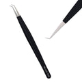 Isolation Lash Tweezers for Eyelash Extension Tweezer for Isolation Lash Extensions 14cm, Best for Individual Isolation & Classic Lashes Japanese Stainless Steel Matte Black)