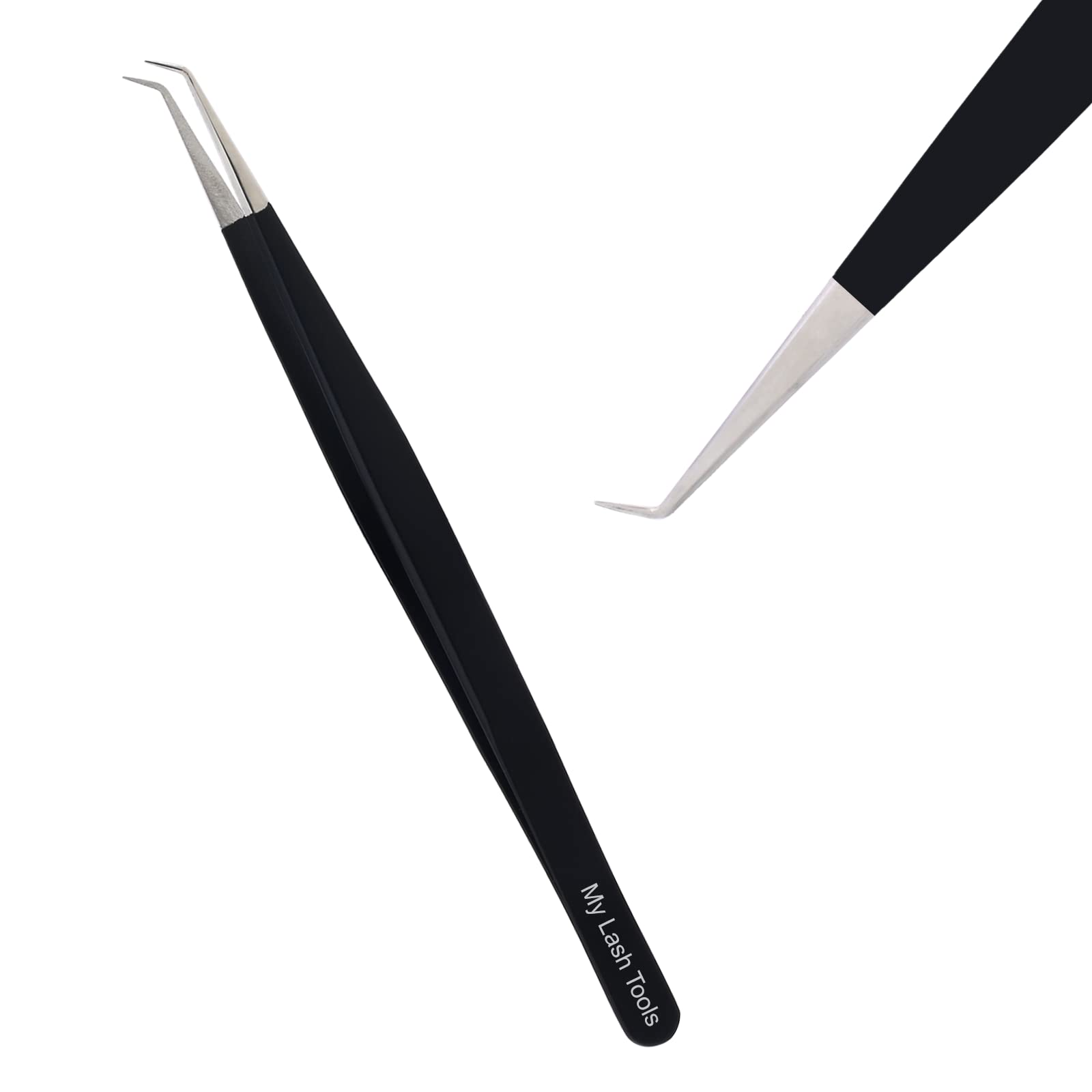 Isolation Lash Tweezers for Eyelash Extension Tweezer for Isolation Lash Extensions 14cm, Best for Individual Isolation & Classic Lashes Japanese Stainless Steel Matte Black)
