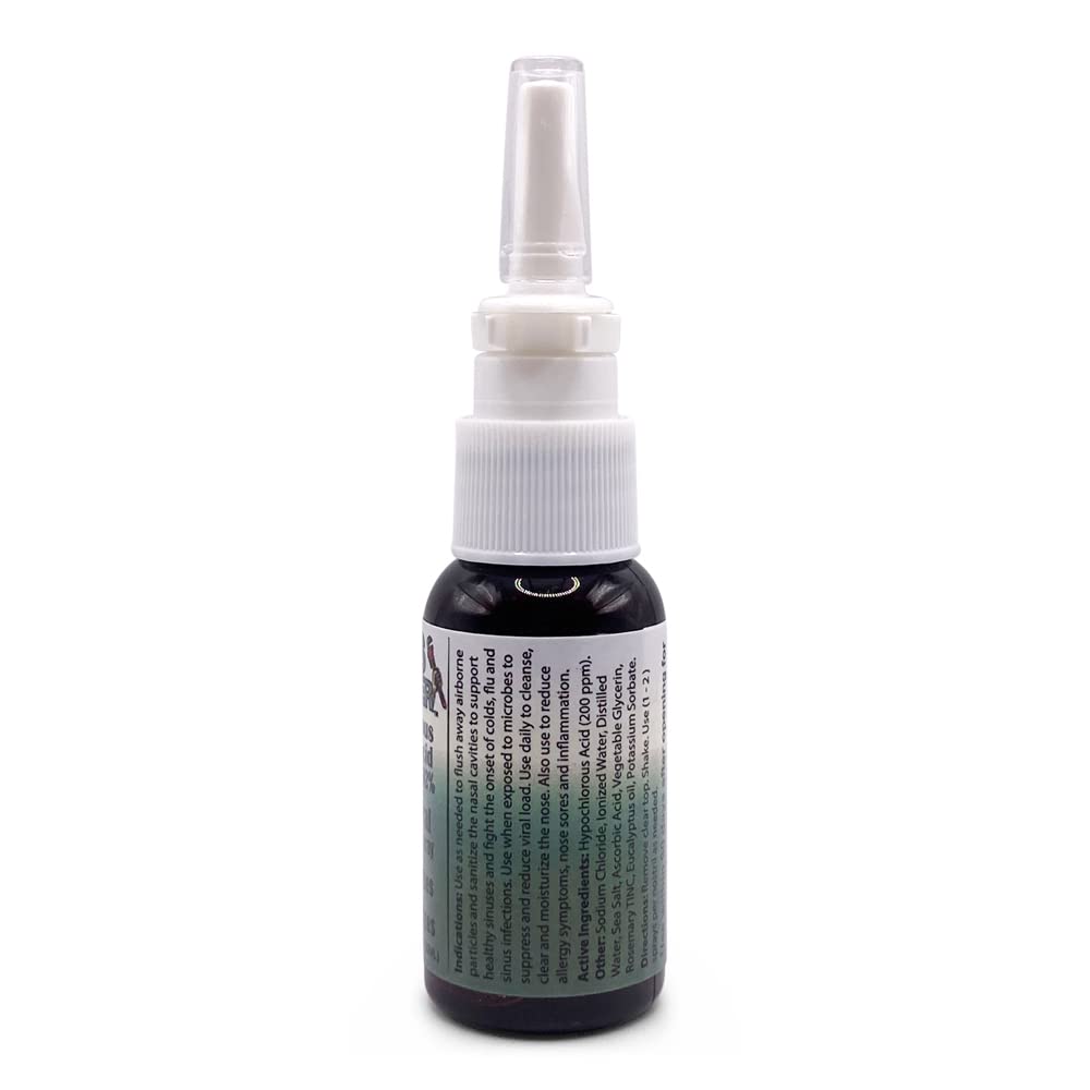 Sinus Plumber Antimicrobial Nasal Spray Removes Bacteria with Electrolyzed Water and Hypochlorous Acid