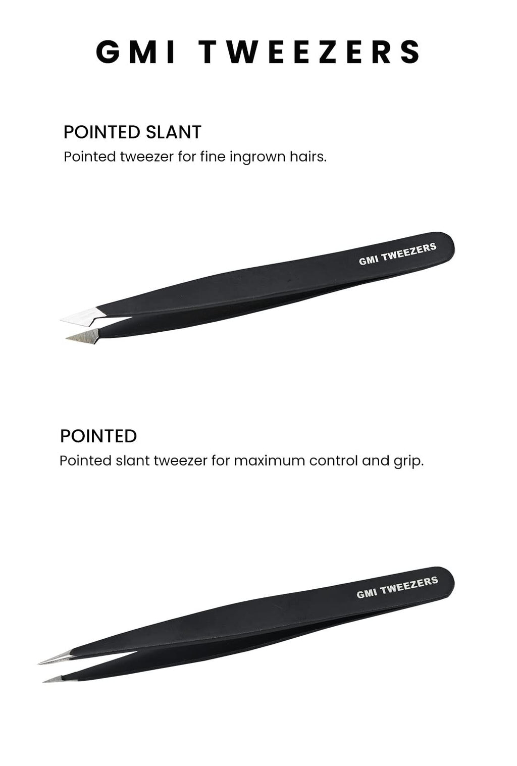 Professional Eyebrow Tweezers Set of 4 – Stainless Steel Precision Tweezers Kit for Facial Hair Removal, Ingrown Hair, Splinter & Eyebrow Shaping for Women & Men