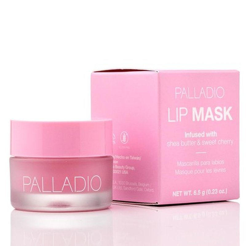 Palladio Lip Mask - Intense Overnight Moisturizer for Dry Lips | Hydrating Shea Butter & Sweet Cherry Infusion