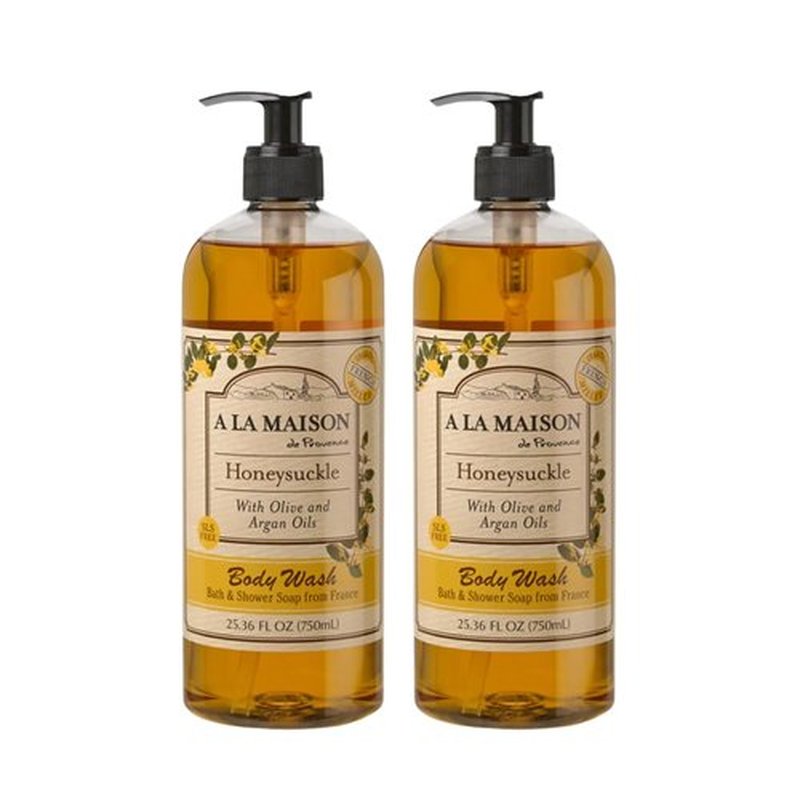 A LA MAISON Hydrating Body Wash Honeysuckle, Uses: Body, Essential Oils, Plant Based, Vegan, Cruelty-Free, Alcohol & Paraben Free (25.36 oz, 2 Pack)