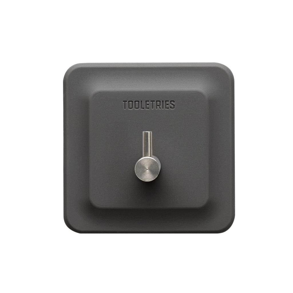 TOOLETRIES Arnold Silicone Shower Hook, Adhesive Bathroom Hook - Charcoal