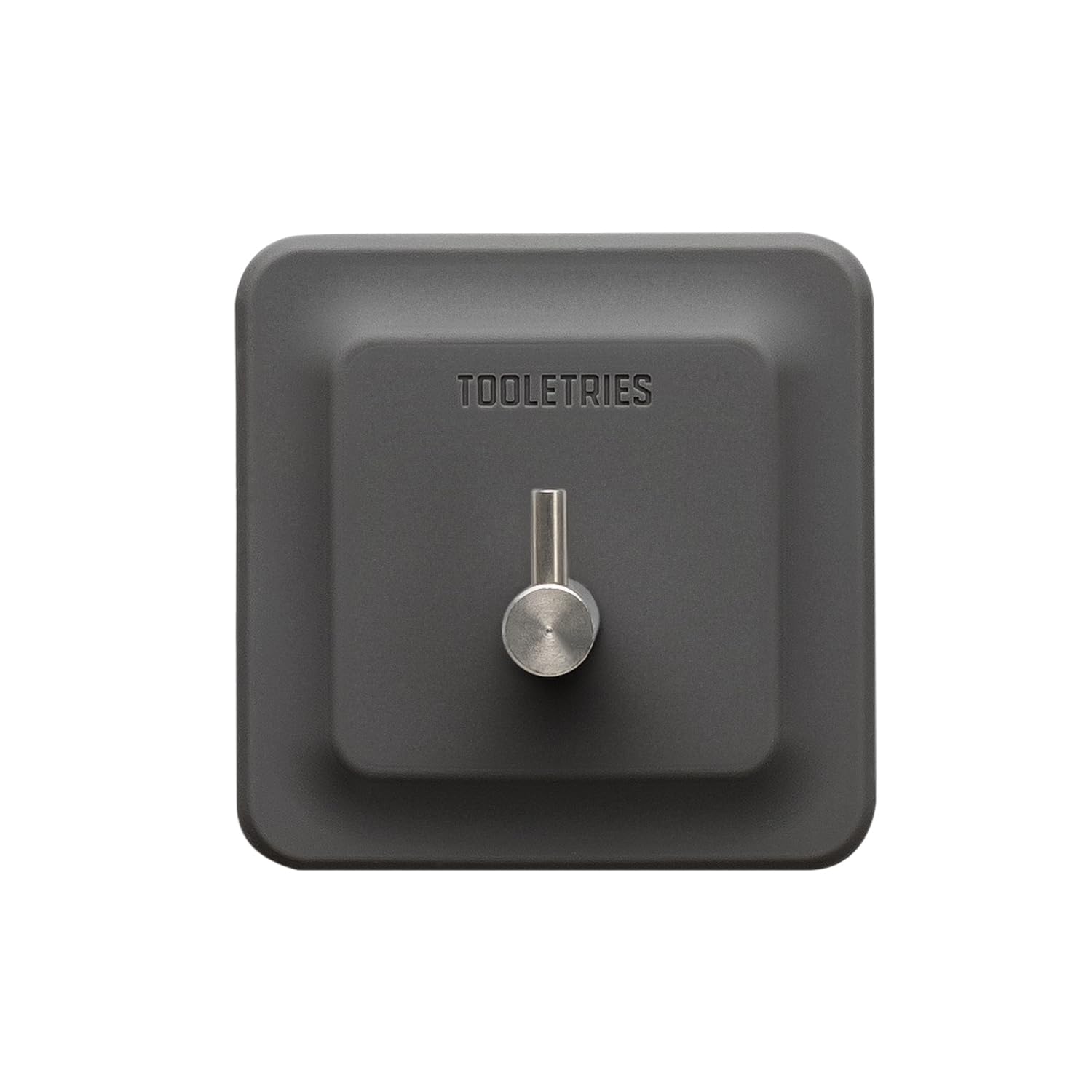 TOOLETRIES Arnold Silicone Shower Hook, Adhesive Bathroom Hook - Charcoal