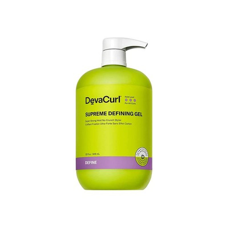 DevaCurl Supreme Defining Gel - Super-Strong Hold & No-Crunch Style for All Curl Types