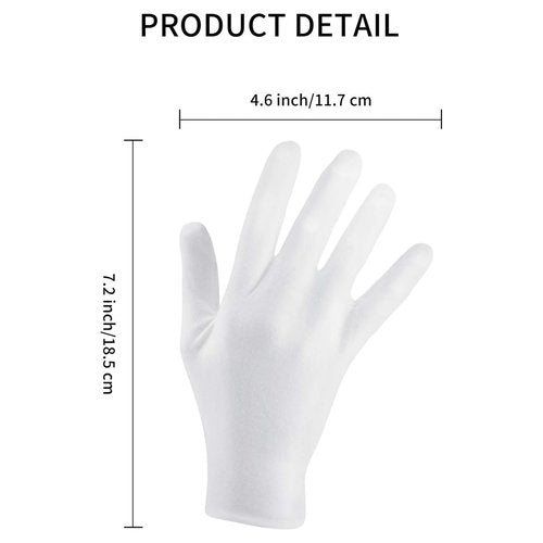 Frienda 300 Pcs Cotton Gloves Bulk Large Size for Men Women Inspection Gloves for Dry Hand Art Handling Coin Jewelry(L)