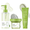 beplain Mung Bean Pore Care Trio - Cleansing Oil & Cleansing Foam 80ml &Clay Mask | Korean Skin Care | Suitable for Sensitive Skin